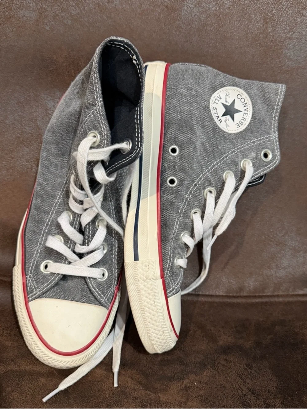 Converse unisex Gray High Top Sneakers - Picture 2 of 7